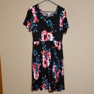 Black/Hot Pink Dress